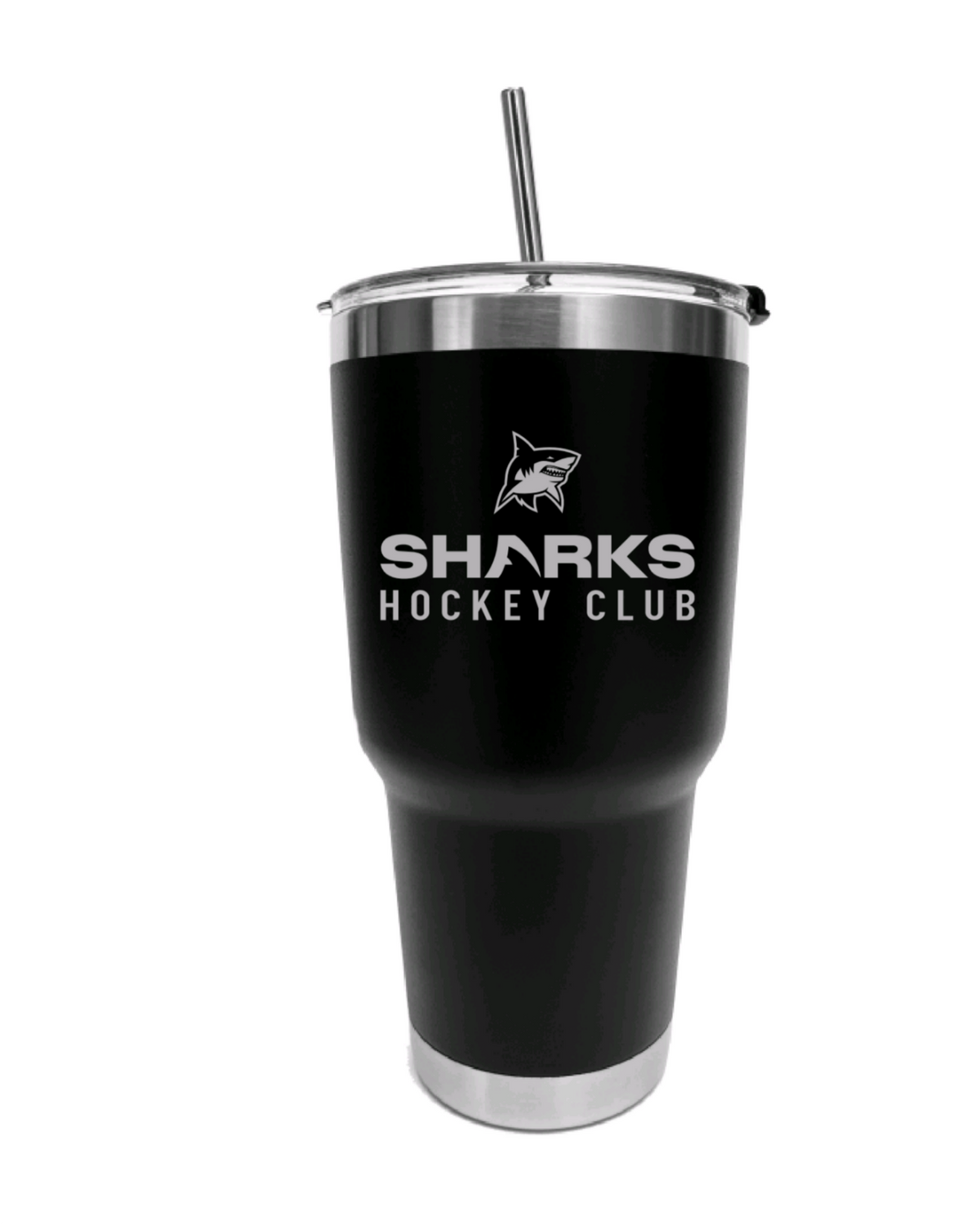 Sharks 30oz Stainless Steel Team Travel w/Straw Tumbler