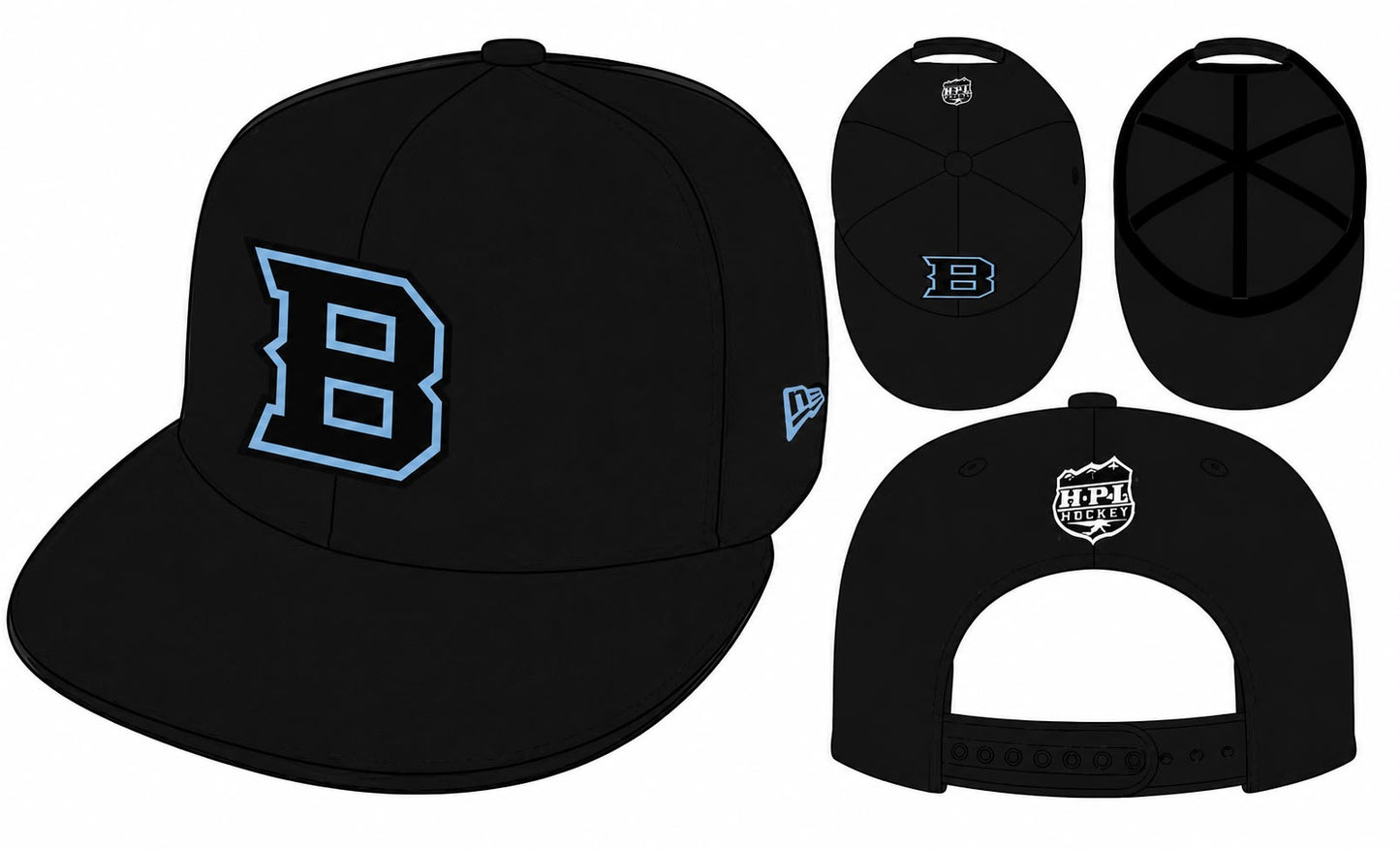 Bandits New Era B Letter Flat Brim 9Fifty Snap Back Hat 2026