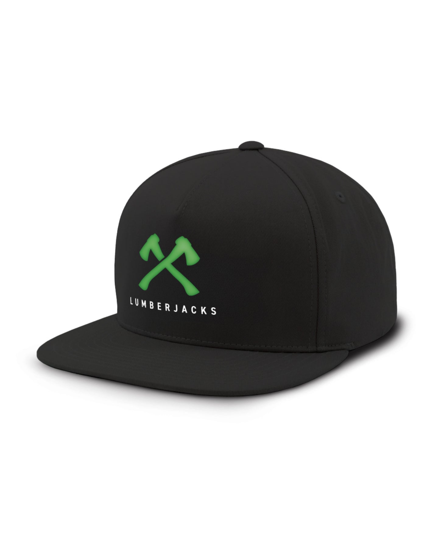 Lumberjacks Flat Brim 3D Puff Axes Logo