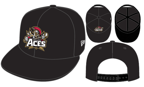 Aces Branded New Era Team Logo Flat Brim 9Fifty Snap Back Hat