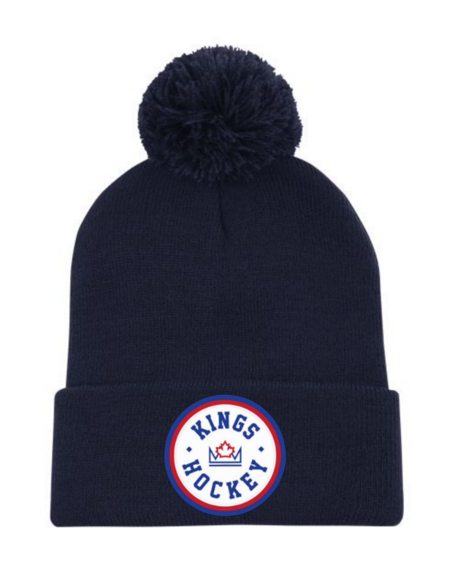 Kings Knit Blue Pom Beanie