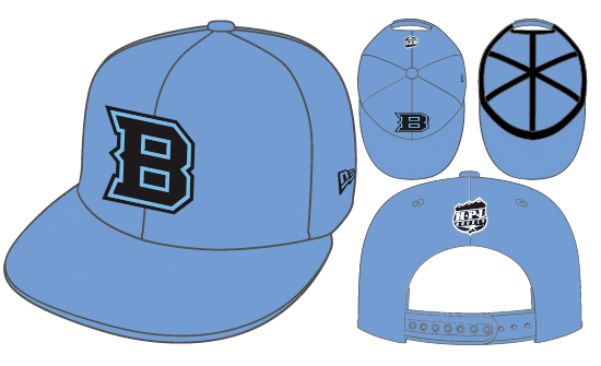 Spring Bandits New Era B Letter Flat Brim 9Fifty Snap Back Hat