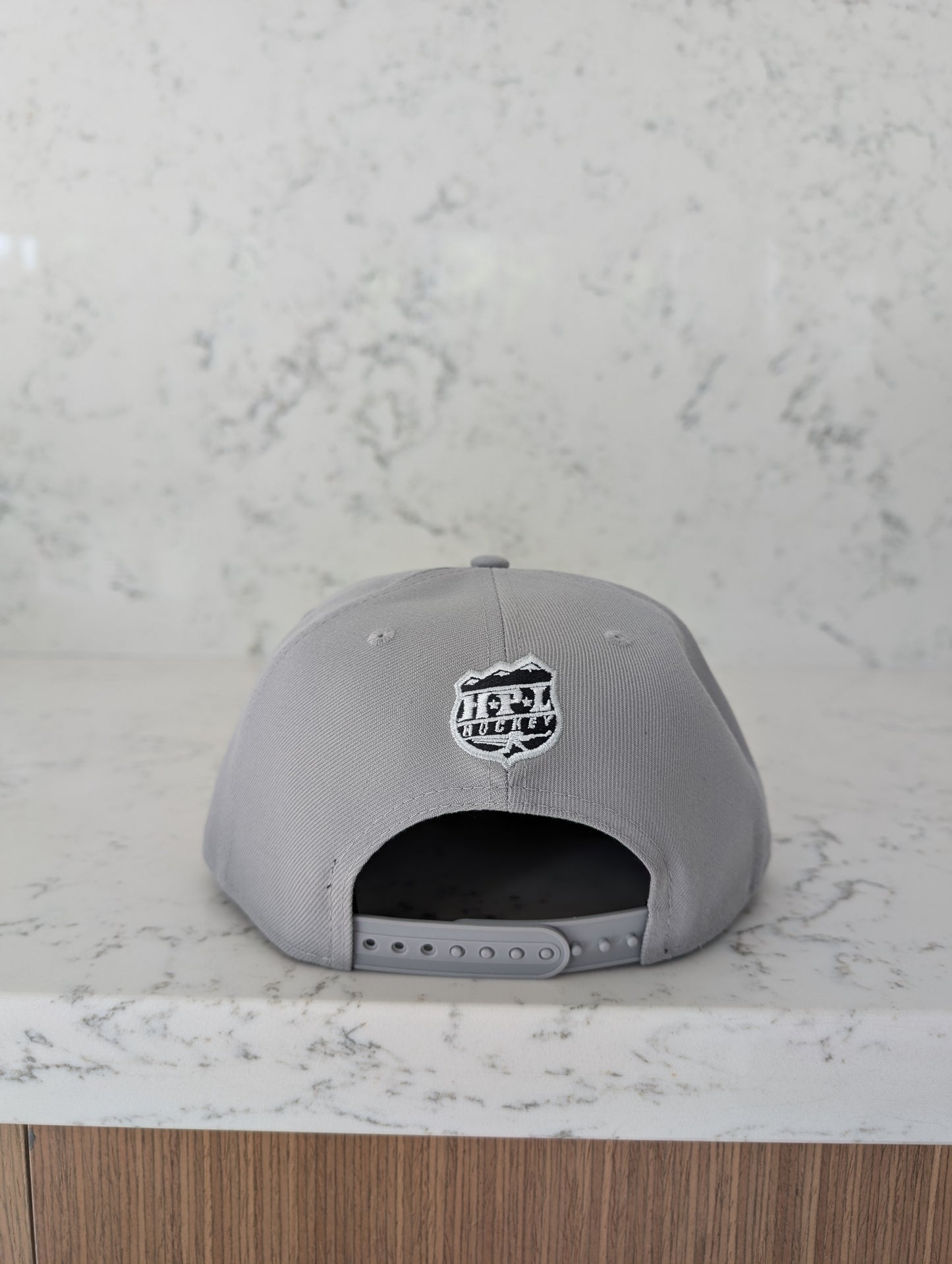 Grey Island Wolves 3D Puff New Era Flat Brim 9Fifty Snap Back Hat