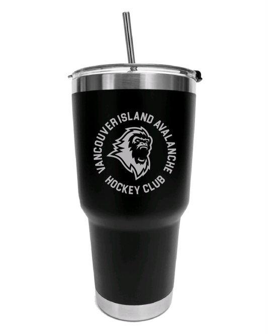 Avalanche 30oz Stainless Steel Team Travel w/Straw Tumbler