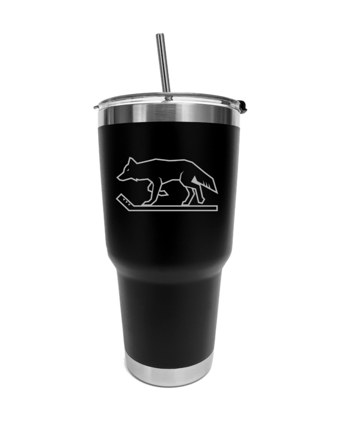 Coyotes 30oz Stainless Steel Team Travel w/Straw Tumbler