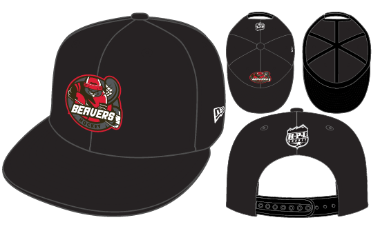 Beavers Logo 3D Puff New Era Flat Brim 9Fifty Snap Back Hat 2026