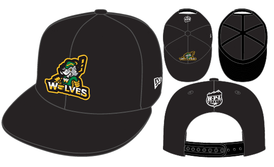 Island Wolves 3D Puff New Era Flat Brim 9Fifty Snap Back Hat 2026