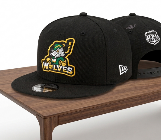 Island Wolves 3D Puff New Era Flat Brim 9Fifty Snap Back Hat 2026