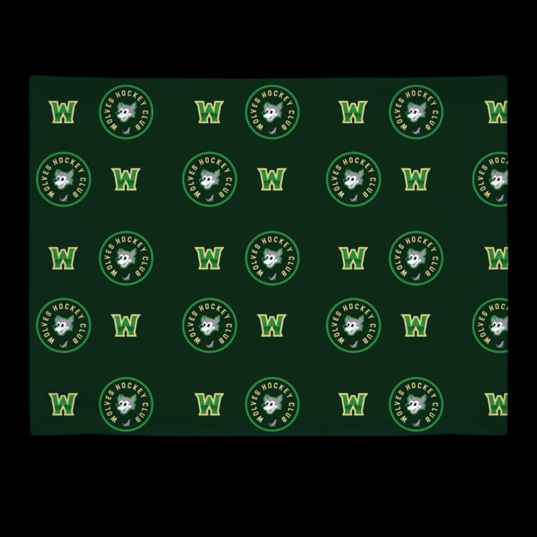 Island Wolves Sublimated Team Blanket Green