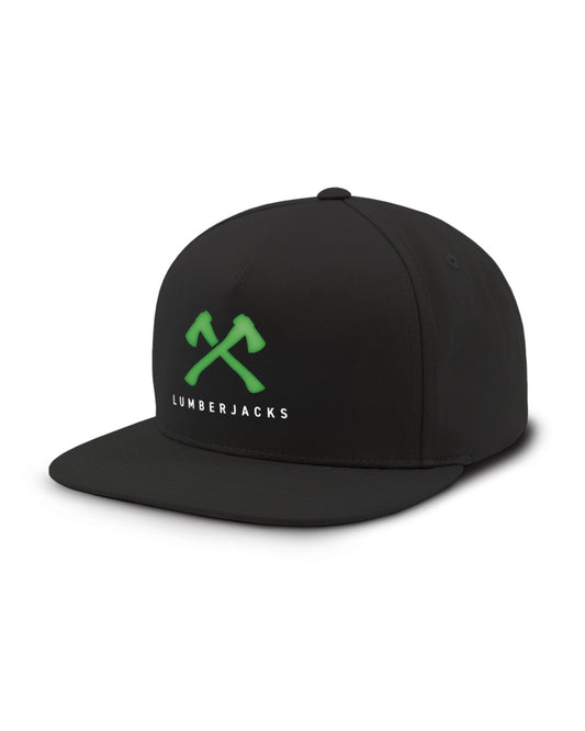 Lumberjacks Flat Brim 3D Puff Axes Logo