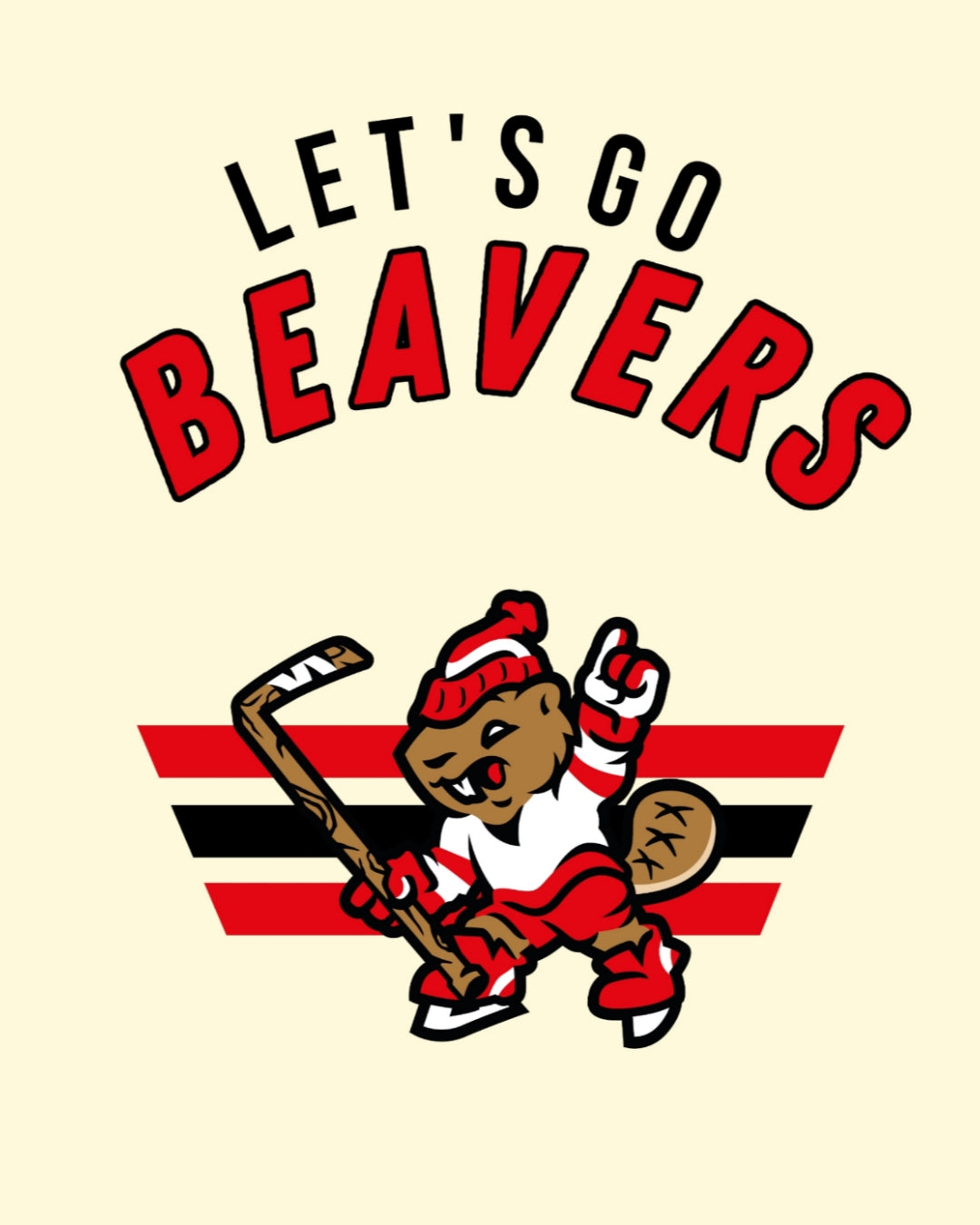 Womens Champion Crewneck Beavers Mascot