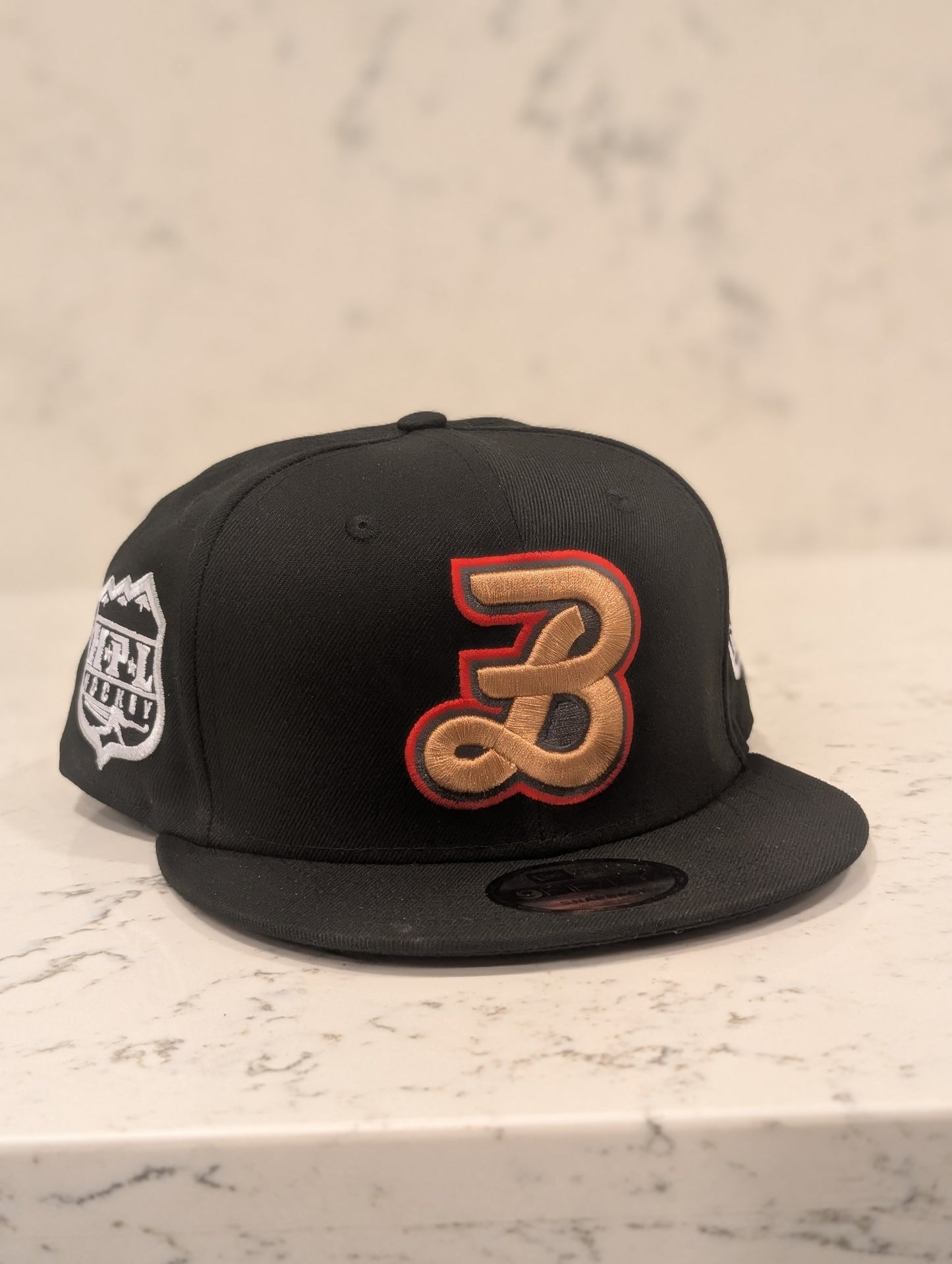 Beavers B Letter Logo 3D Puff New Era Flat Brim 9Fifty Snap Back Hat