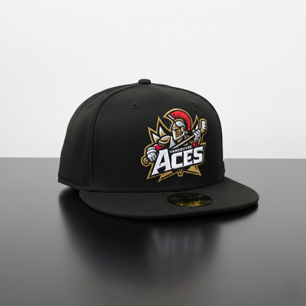 Aces Branded New Era Team Logo Flat Brim 9Fifty Snap Back Hat