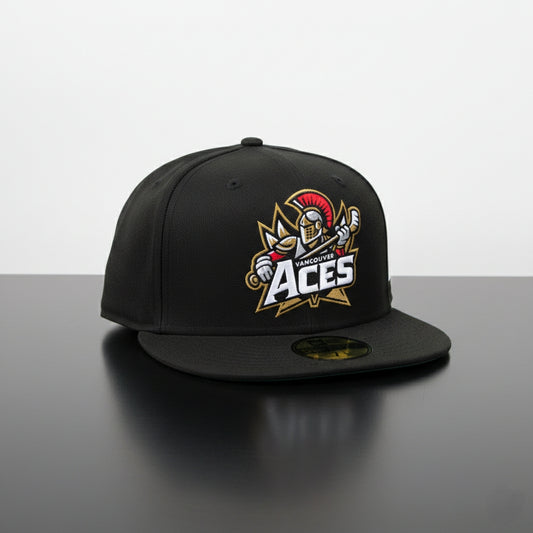 Aces Branded New Era Team Logo Flat Brim 9Fifty Snap Back Hat