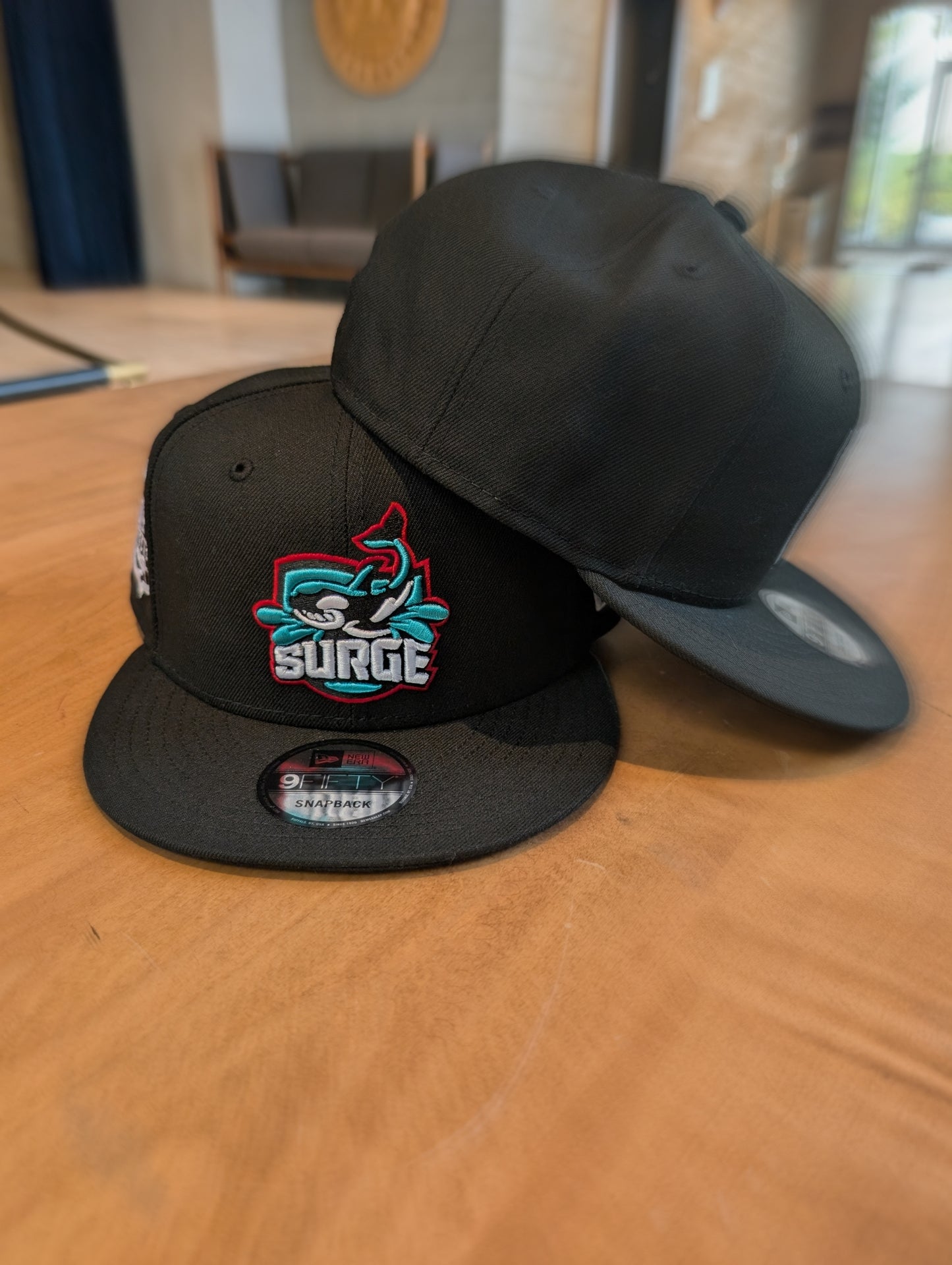 Island Surge New Era Team Logo Flat Brim 9Fifty Snap Back Hat