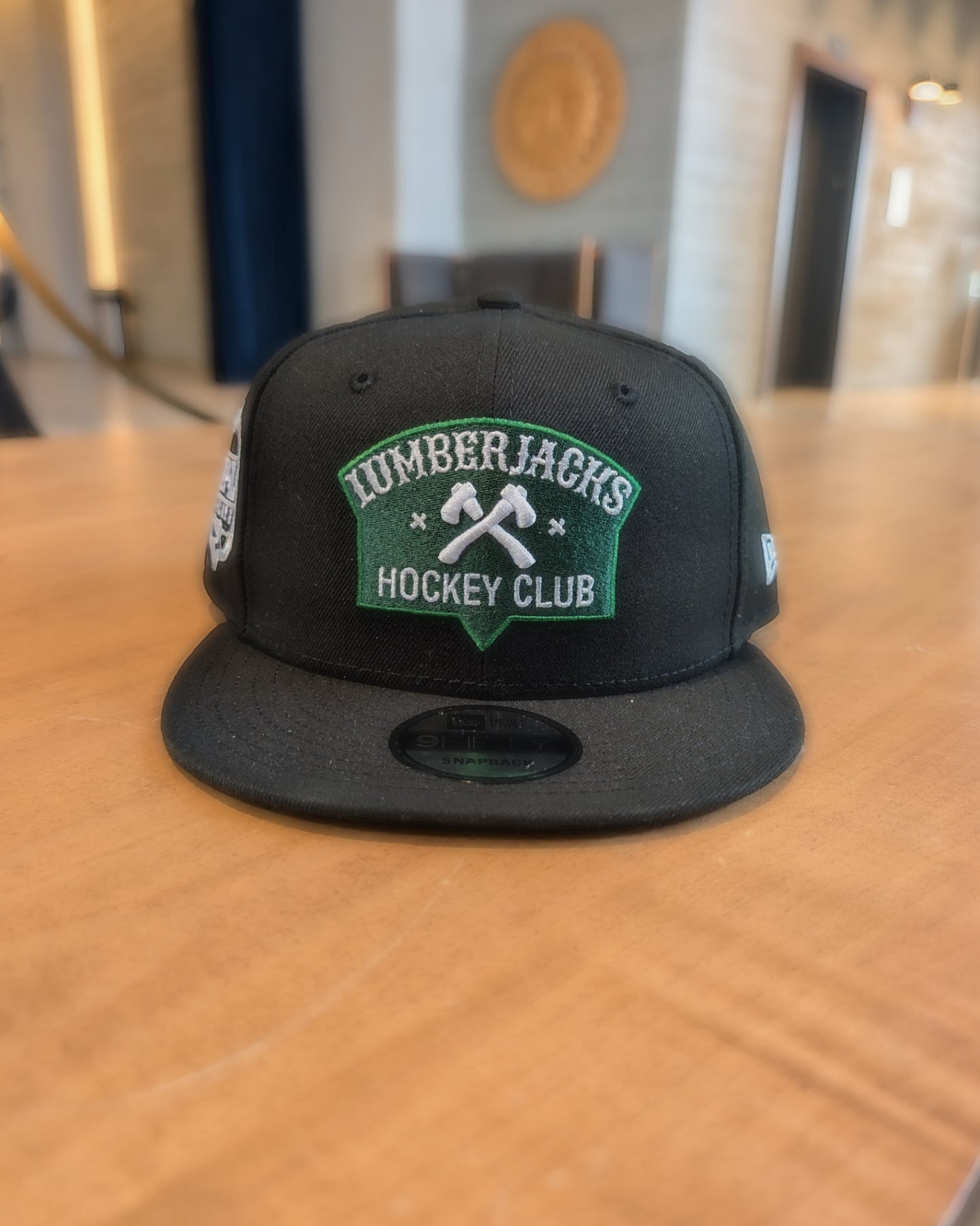 Lumberjacks New Era Team Logo Flat Brim 9Fifty Snap Back Hat