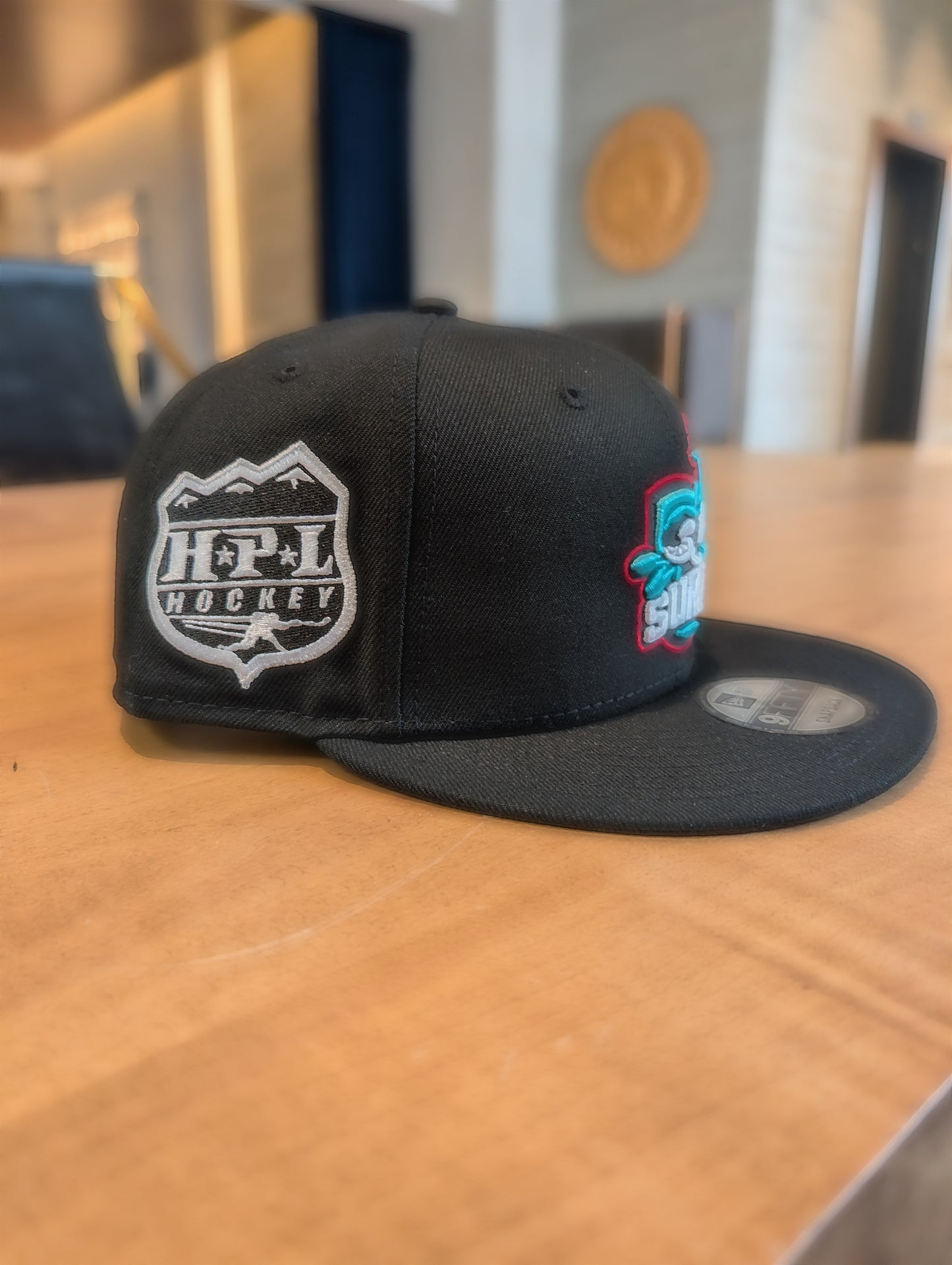 Island Surge New Era Team Logo Flat Brim 9Fifty Snap Back Hat
