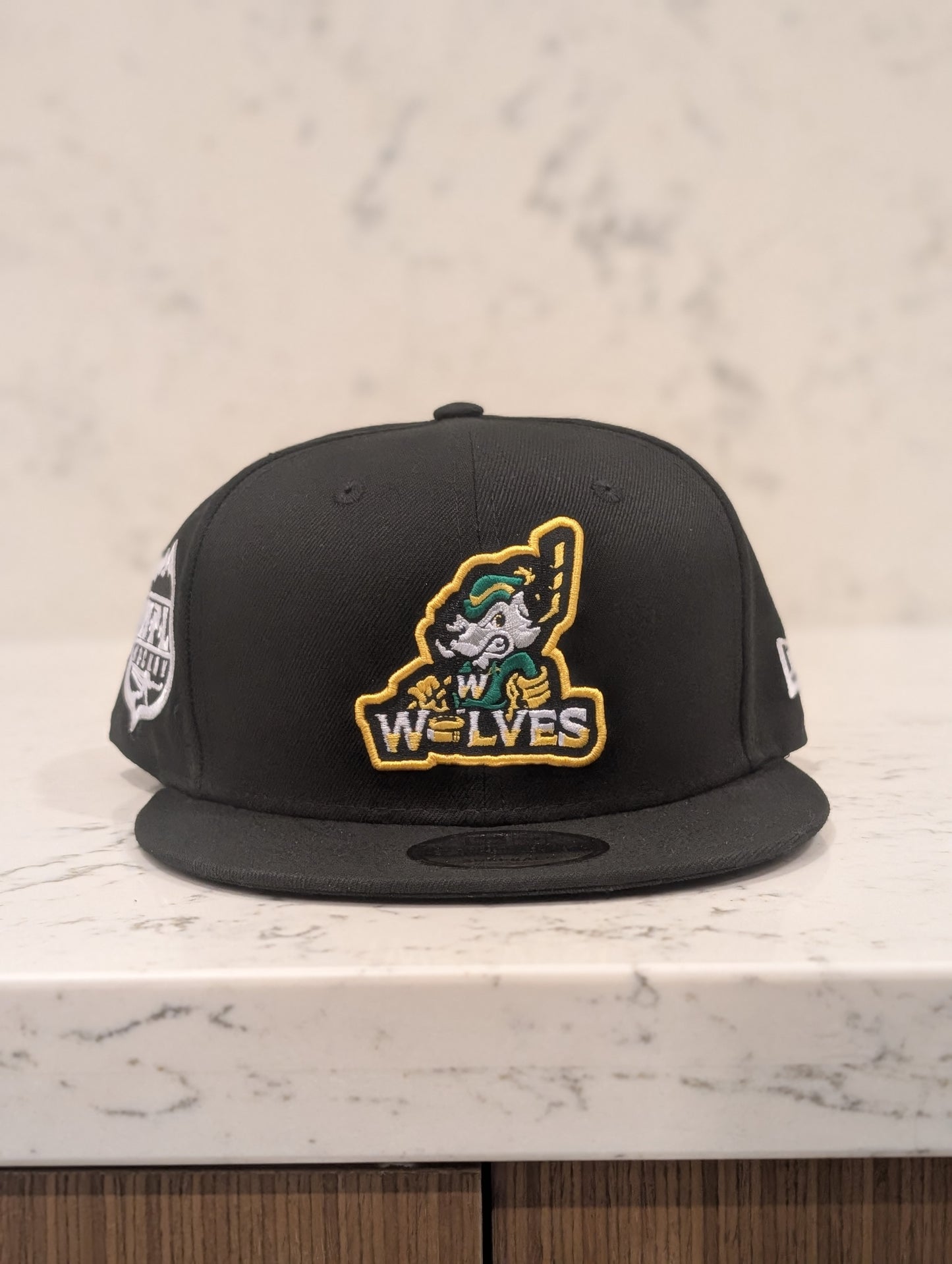 Island Wolves 3D Puff New Era Flat Brim 9Fifty Snap Back Hat